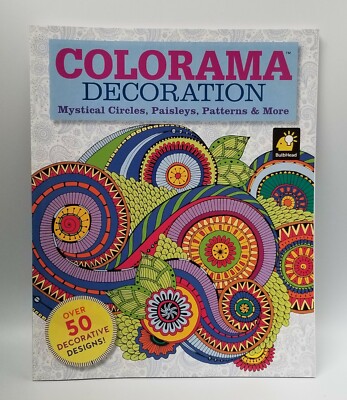 Colorama Decoration: Mystical Circle Paisleys patterns trace color copy book 