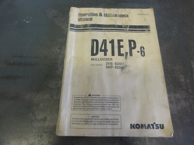 Komatsu D41E-6 D41P-6 Bulldozer Operation & Maintenance Manual   SEAM008102