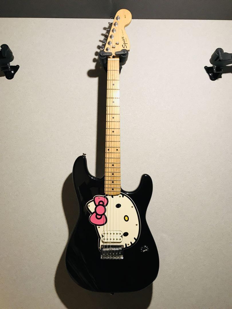 Squier Stratocaster in black Hello Kitty Design, Maintained, Rare