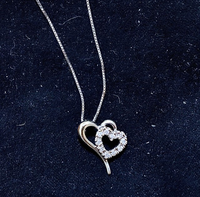 Double Heart Necklace eBay