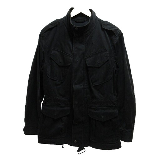 PS Paul Smith Jacket Mens Large Black Canvas Military Field Four 
