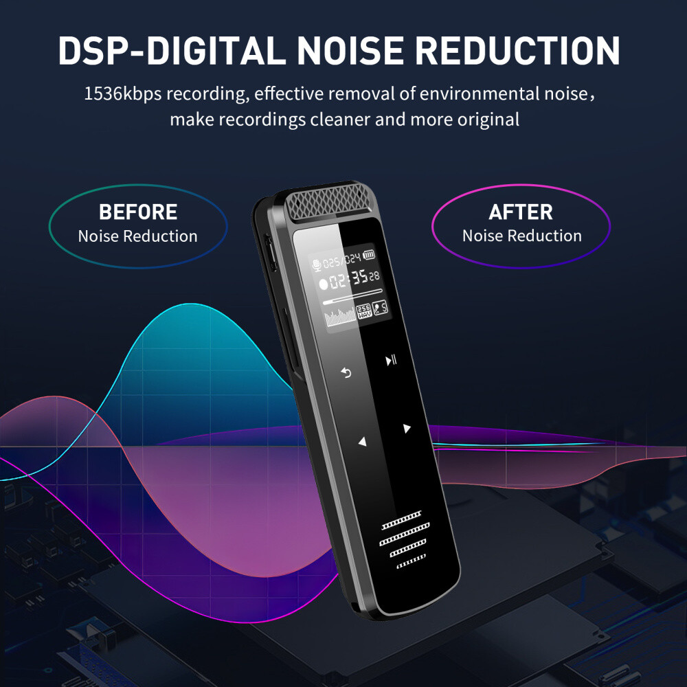 64G Digital Voice Recorder Dictaphone Audio MP3 Player Sound Recording