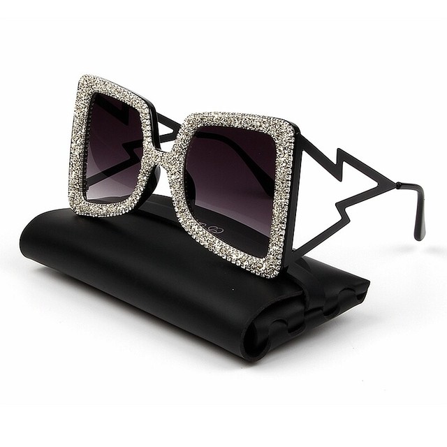 oversized rhinestone sunglasses