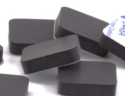 3/4'' Square x 3/16'' Peel & Stick Rubber Feet for Consoles & Audio Repair