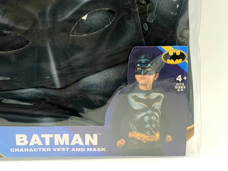 Chaleco y capa de personaje de Batman para niños Disfraz de Halloween DC Comics Rubíes +4 Foto 3 de 4