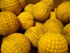 1 Dozen= 12 Count Used 9" Dimpled Pitching Machine, Batting Cage Baseballs