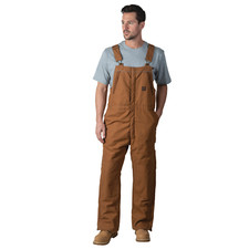 Walls X4414 Mens Brown Frost DWR Insulated Duck Work Bib Overalls Size M
