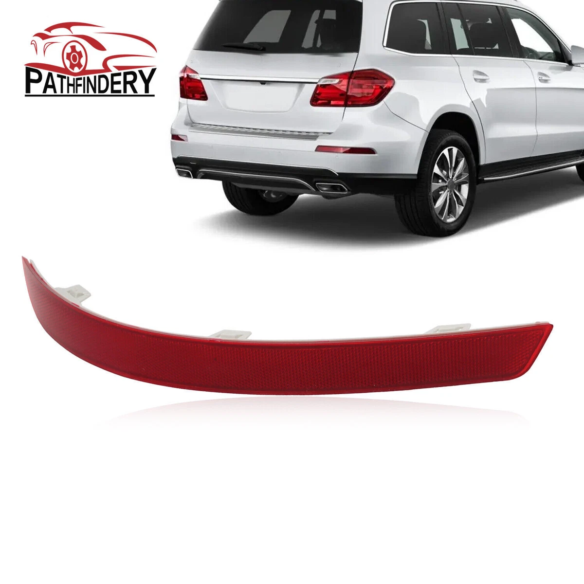 Reflector Parachoques Trasero Derecho Para Mercedes GL350/GL450 2010-2012 – Rojo AUXITO (1648201074)