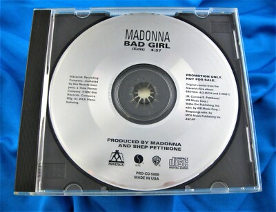 MADONNA BAD GIRL PROMO CD US 1995 1-track | eBay