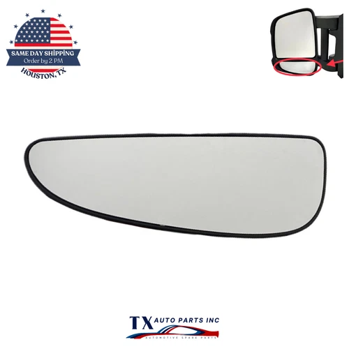 For 2014-2024 RAM PROMASTER Lower Wide Driver Side Mirror Glass Long Arm Heated