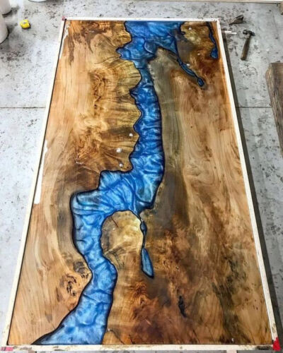 Epoxy Resin Dining Table , River Wooden Center Furniture, Sofa Home Decors
