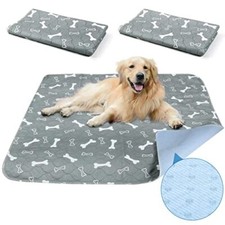 2 Pack Quick Dry Washable Puppy Trainig Pads Reusable Absorbent Dog Pee Mats