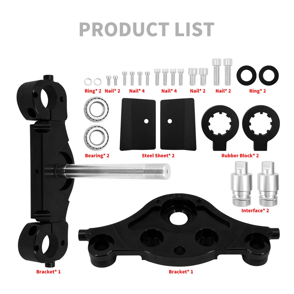 "KO" Raked 21'' 23'' Wheels Triple Trees Kits Fit for Harley Electra Glide 97-13 Foto 2 de 4