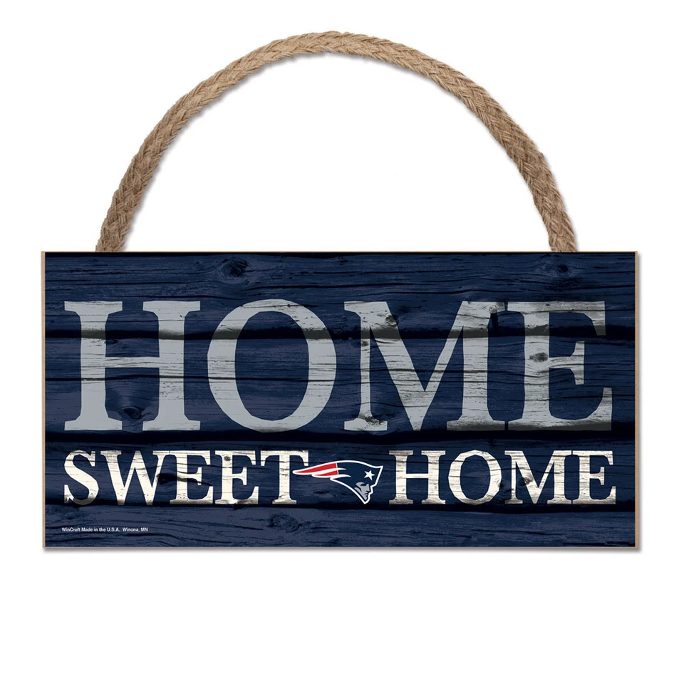 NFL New England Patriots Home Sweet Wood Sign Holzschild Holz Wandschmuck Deko - Bild 1 von 1