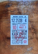 Mickey Mantle☄️HOF Extends MLB-Rec. ON-BASE STREAK to 35 GMs 1952 Yankees Ticket