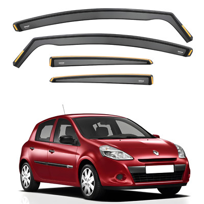 ISPEED Wind Deflectors for Renault Clio MK3 2005-2012 5-Door Hatchback 4pc Set