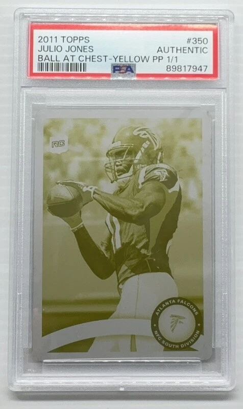 Julio Jones Topps #350 Ball at Chest-Yellow Printing Plate 1/1