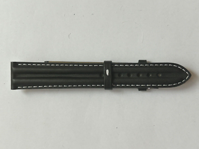 100% Original OMEGA 18MM Leather Band Strap Black NEW