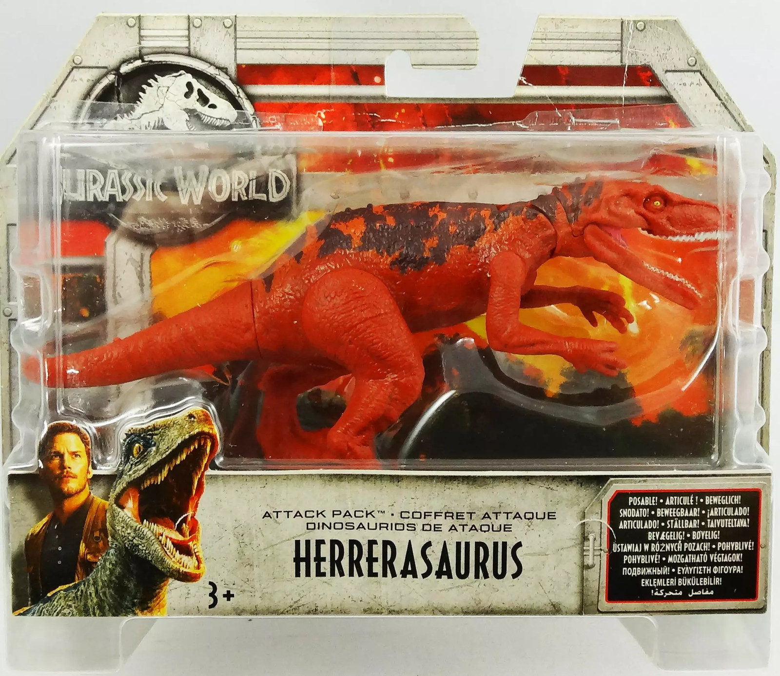 Herrerasaurus Jurassic World Mattel figurine de collection Attack Pack verte