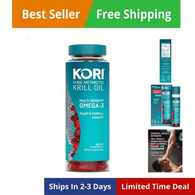#ad #ad Antarctic Krill Oil Omega 3 Supplement EPA amp; DHA Superior Absorption vs Fis... $73.69