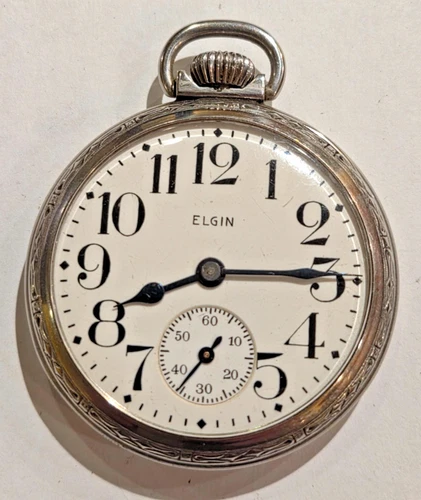 Antique 1933 ELGIN Grade 313 Model 7 16s 15j Pocket Watch Working!