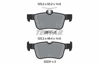 TEXTAR 2253105 Bremsbelagsatz, Scheibenbremse für FORD