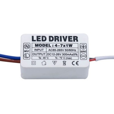 LED Driver AC-DC Converter Transformer 1-3W 18W-25W 120V/240V Module Box Plastic