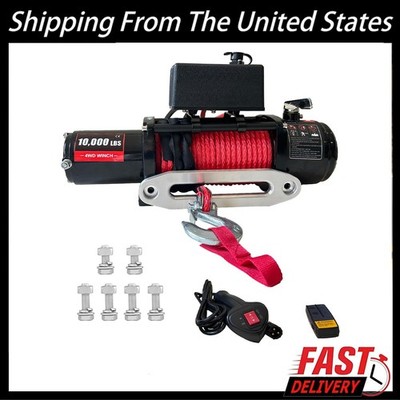 10000lbs Electric Winch 12V 85FT Steel Cable Truck Trailer Towing Off-Road 4WD