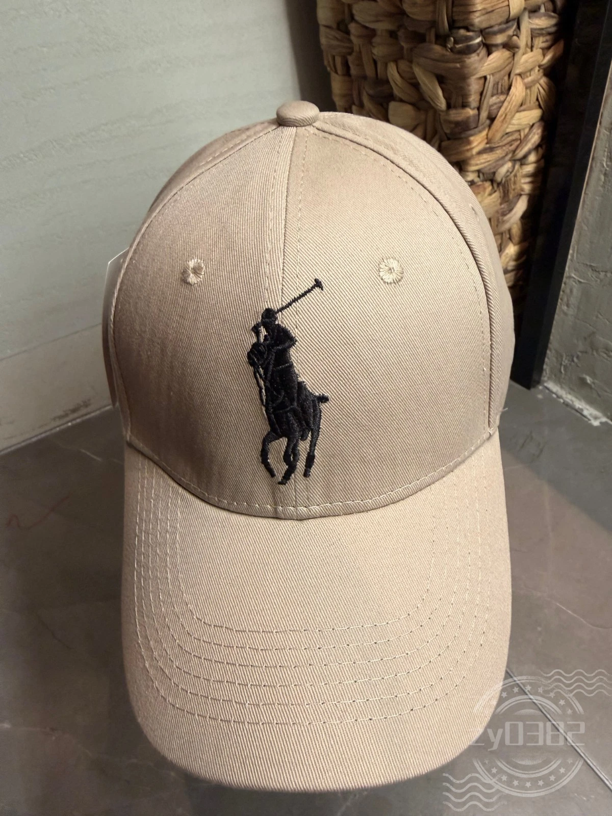 POLO Men's Adult Sports Casual Adjustable Beige Embroidered Baseball Cap Hat