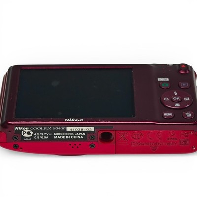 Nikon COOLPIX S3400 Digital Camera Red 20MP 7x Zoom 720p Boxed
