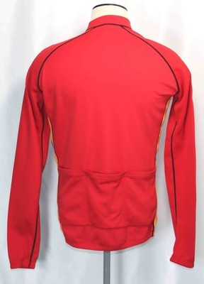Louis Garneau Red 1/4 Zip Waffle Thermal Cycling Jacket Mens Size
