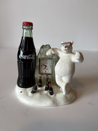 1999 Coca-Cola Polar Bear Mini Clock