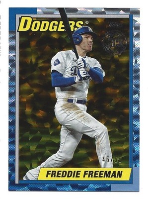 2025 Topps Series 2 1990 Topps Baseball Freddie Freeman #90B2-7 Gold Crackle /50