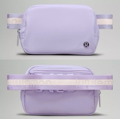 Lululemon Lavender Belt Bag Fanny Pack Adjustable Strap Zip Logo Accent Women