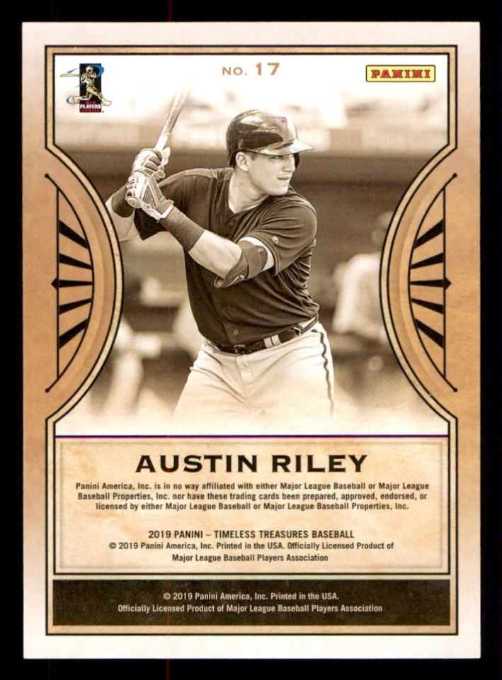 2019 Timeless Treasures Red #17 Austin Riley /50 - Image 2 of 2