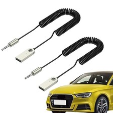 Bluetooth 5.3 Car Aux Receiver 3.5mm Wireless Hands Free Mic Music Audio Adapter