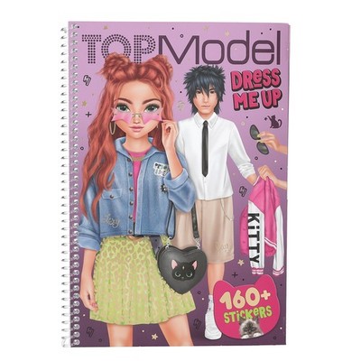 Depesche TOPModel Rebel Kitty Dress Me Up Stickerbuch mit 7 Stickerbogen
