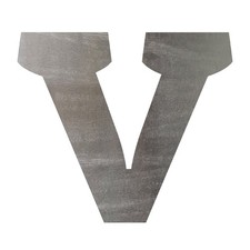 Lower Case V Steel Cutout Shape, Raw Metal Wall Art and Craft Supply