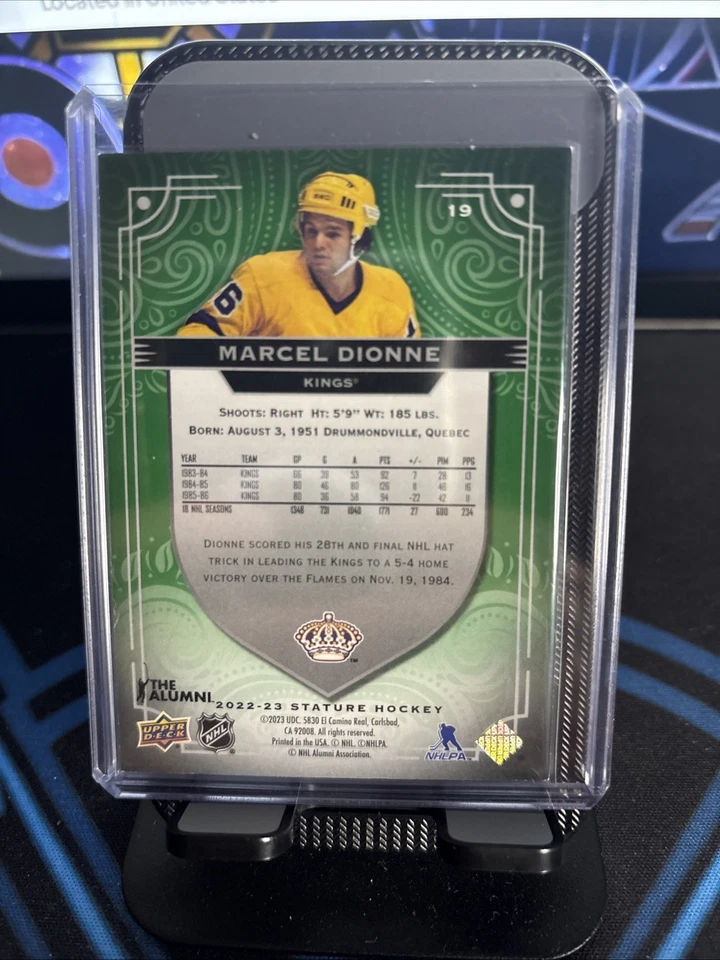 2022-23 Upper Deck Stature - Marcel Dionne #19 Photo Variant Green /66 - Image 2 of 2
