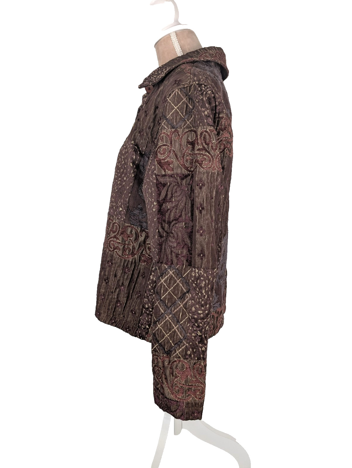 Coldwater Creek Jacket Patchwork Textured Brocade… - image 2
