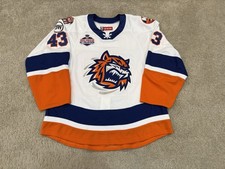 Bridgeport Sound Tigers MIC Game Worn Used AHL CCM Jersey 56 Islanders Turcotte