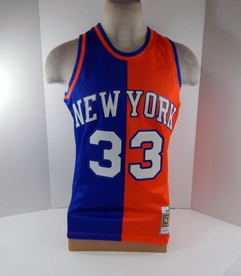 Mens New York Knicks Patrick Ewing #33 Blue Jersey HWC Mitchell & Ness NWT 36S