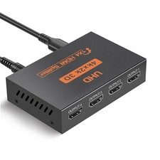 HDMI Splitter 1 In 4 Out 4K UHD HD 1080P 4-Port Repeater Splitter Amplifier 1x4
