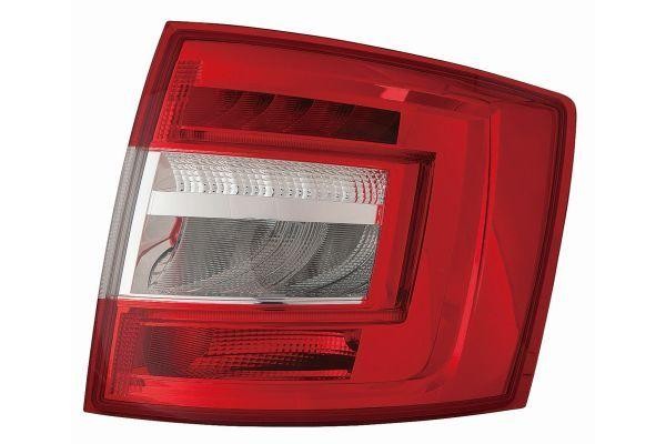 ABAKUS Rear Tail Light 665-1942R-UE for Skoda, Right Side, LED