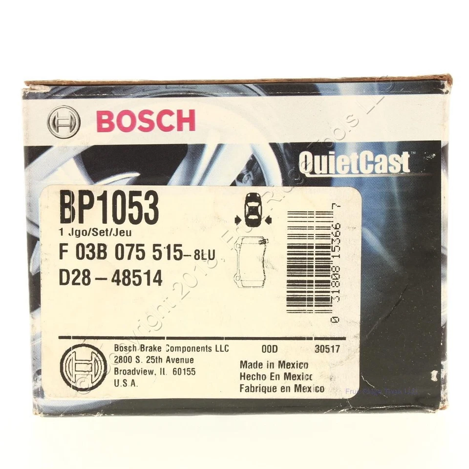 Bosch QuietCast Premium Organic Disc Brake Pad Set BP1053 for 10-15 Camaro -REAR - Image 4 of 4