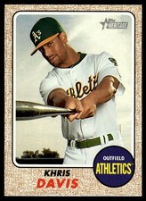 Khris Davis 2017 Topps Heritage #302 Oakland Athletics 25705 Baseball Card