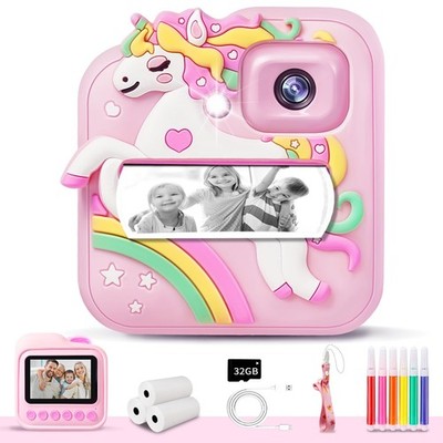 Instant Print, 48MP&1080P Digital with Silicone Cover & 3 Rolls Print Paper D...
