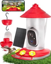 2K Smart Hummingbird Feeder with Camera  Solar Panel - Perfect Gift for Bird Lo