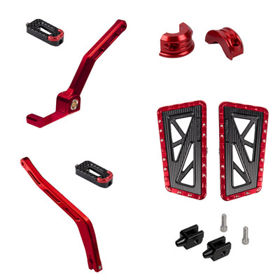 Hoprousa Floorboards FLY for '18+ Harley Softail Streetbob Breakout (Red