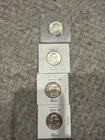 Washington Quarter 90% Silver Lot Of 4 Mix Dates And Grades
